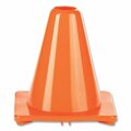 Champion Sports Hi-Visibility Vinyl Cones, 6in Tall, Orange C6OR